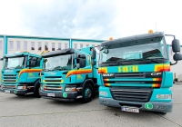 PIPAL-Transporte: moderne EURO6 LKW Flotte: 3,5 t Kastenwagen, Kran, Tieflader, Hubarbeitsbühne, Container und Mulden sowie Müllsammelfahrzeug • Bruck an der Leitha, Niederösterreich